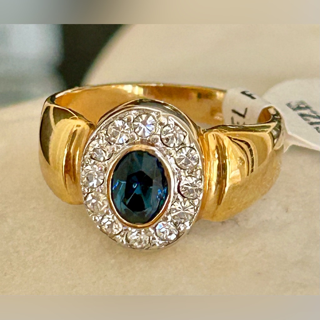 Swarovski Crystals 18k Gold Plated Designer Ring